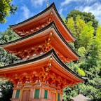 竹生島の宝厳寺の三重塔