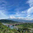富士川サービスエリアからの富士山の眺め…。ちょうど雲がかかってしまい残念でした。💦