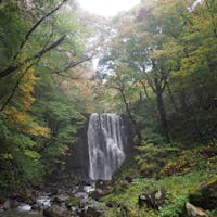 由利本荘市の亀田不動滝。滝は晴れた日に見るのも良いけど、意外と天気悪い日に見るのも悪くない気がしてます。この日も小雨混じりのお天気だったけど、湿度が高くてマイナスイオン感マシマシの良い空気感でした。