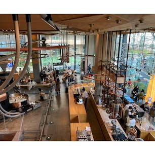 スターバックス　リザーブ　ロースタリー東京

久しぶりに行ってみたら週末午後のせいか待ち時間75分で断念😩写真は2021 年ホリデーシーズンの時のもの。今度行く時は早めの時間を狙って行こう、、☕️

#東京
#中目黒
#スターバックス