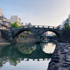 眼鏡橋
ハートマークの石を見つけた。