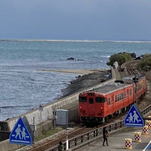 ちょうど電車来たよ