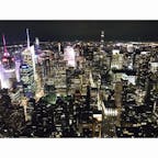 エンパイア・ステートからの夜景。昼も向かいのトップオブザロックで景色を見たけど、ニューヨークはやっぱり夜景が綺麗。明かりの数が半端ない。