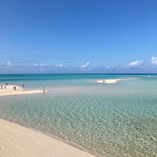 遊泳禁止区域なので海水浴はできませんが、楽園がありました