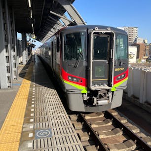 高知から特急列車の南風22号で岡山に行きます。
のんびりとした約2時間半の電車の旅です。