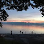 田沢湖の田沢湖キャンプ場前のsunset