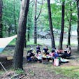 田沢湖キャンプ場の朝
