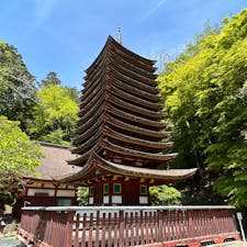 日本唯一の13重の塔がある談山神社。
中臣鎌足が大化の改新の相談をした場所なんだそうです。