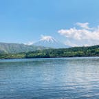 山梨　西湖

根場浜から
青木ヶ原樹海と富士山