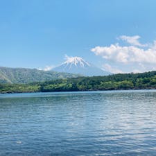 山梨　西湖

根場浜から
青木ヶ原樹海と富士山