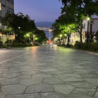 函館 八幡坂の夜と昼