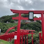 元乃隅神社　海と鳥居のコントラストが素晴らしい。