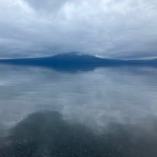 北海道　支笏湖
釣りに行きましたが、幻想的なのでパチリ。