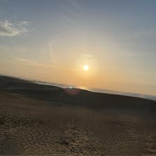 鳥取砂丘からの夕日