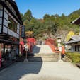 奈良県宇陀市　室生寺

国宝に指定されている文化財が多くある寺院ですが、秋の紅葉でも有名です。小さな門前町にある太鼓橋を渡れば、真っ赤な紅葉が見られます。

境内の仁王門周辺のモミジ、イチョウも鮮やかですね。写真は11月中旬頃に撮影しましたが、川沿いが見頃となり、境内は色付き始めでした。12月上旬頃まで紅葉が見られるようです。

美しい姿の五重塔を見て、門前町へ。ここでは、旅館　栄吉さんの回転焼きを買って食べました。よもぎが入っているのが珍しいですね。

紅葉のシーズンには、夜間のライトアップなどのイベントも実施される室生寺。山間部にありますが、近鉄大阪線　室生口大野駅からバスが出ており、大阪からもアクセスは比較的容易です。ぜひ訪れてみてください。