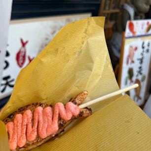 2023年9月16日(土)
小町通りにある和食料理店 和彩八倉
湘南名物の釜揚げしらすを練り込んだ手作りのしらす天を
一番人気の明太マヨで注文！
表面はカリッと香ばしく、中はプリッとした歯ごたえで
しらすの風味が絶品です😋

#元祖しらす天 #明太マヨ #和彩八倉 #小町通り店 #鎌倉
#神奈川 #食べ歩き