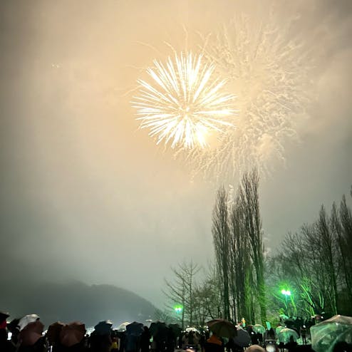河口湖 冬花火