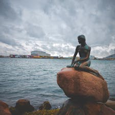 The statue of The Little Mermaid