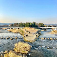 京都　鴨川デルタ

何とか飛び石
渡れました