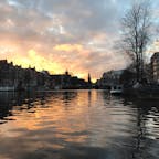 アムステルダム、夕日。