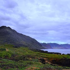 [2018/08]
Hawai-O’ahu島,Kaena Point State Park.
オアフ島の最北東部の岬。
私が持っていた3つの観光書には紹介もされていないスポットでした。
駐車場から約1時間歩いてやっと辿り着けます。

道は酷く荒れていて歩くのは大変だったし、途中で釣りをしている退役軍人の方に長時間声をかけられたりしました。
その一方で、真近でアザラシをみれたり、何より今までオアフ島で見たどこよりも広大な景色を見ることができました。

往復2時間ぐらいの道でも大丈夫という方には周りに誰もいなくてオススメです。