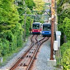箱根登山ケーブルカー
中強羅駅付近
宿泊先のホテルが中強羅駅のそばで電車を上から見下ろすこともできました。