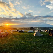 景色がすごくよかったです。
富士山がきれいに見えました。
フリーサイトなので広々としてました。