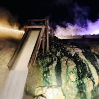 初めての草津と湯畑!硫黄の匂いするし
夜のライトアップめっちゃ綺麗!