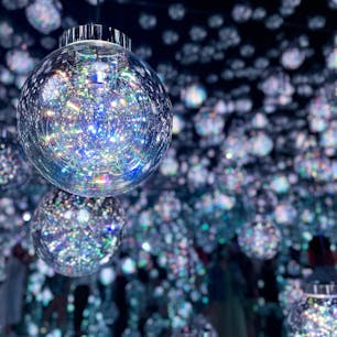 麻布台ヒルズのチームラボボーダレス。次々と移り変わる演出が綺麗でした。