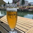 運河沿いでビールは最高です。