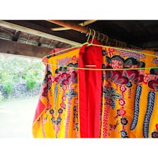 衣装も黄色、ピンク、赤などたくさん色がありました。
黄色が1番位の高い人が身につけると聞き、黄色に即決しました🤗