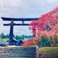 奈良　吉野神宮

大鳥居と紅葉