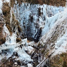尾ノ内渓谷にある山奥の氷柱を観に行ってきました🧊✨
吊り橋から眺める滝壺全面が氷柱で覆われていて、神秘的な景色でした@尾ノ内渓谷氷柱