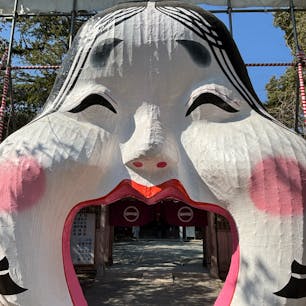 20250211
福岡　柳川　日吉神社

白秋道路を歩いて日吉神社に来ました
おたふくさんが出迎えてくれました
柳川城鬼門の守護神として奉られたそうです

賽銭箱には立花家の定紋、祇園守紋が

近くの公園でまよい焼きを食べました