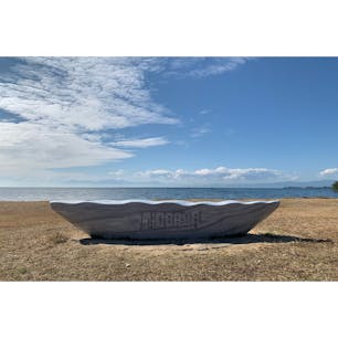 ホテル近くの豊公園へ。
海や長浜城歴史博物館が写真映え🤳