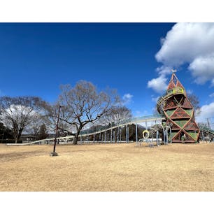 【ロード宮城総合運動場】in群馬県前橋市
たけのこタワー✨

行ってみたかった　たけのこタワーへ！
中はぐるぐると階段になっていて頂上まで行くには結構脚にきた💦
子供達は何度も何度も登っては滑り、登っては滑りを繰り返していて体力おばけ👻
群馬のからっ風がちょー強く冷たかったけど空気が綺麗で赤城山がすぐそばでとても満喫✨

2025.2.24❄️
