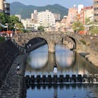 眼鏡橋は、昭和の丸メガネのように見える橋。
この日は夏祭りの最中でした。