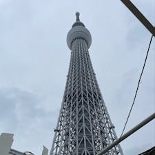 初スカイツリー。
あいにくの天気でした〜☔️