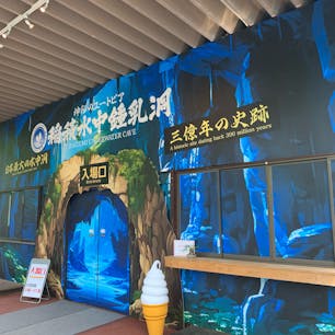 稲積水中鍾乳洞
1センチ伸びるのに　100年かかるらしい
今も　成長している
神秘的で…
中は寒いくらいでした。