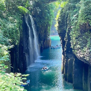 高千穂峡
宮崎県の秘境？

此の写真は誰でも写せます、違う写真ならボートかドローンで撮影ですね。

#サント船長の写真#サント船長の九州の旅