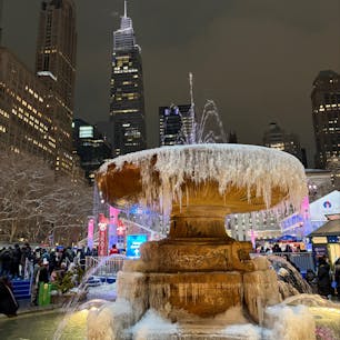 Bryant Park / New York

凍った噴水や、スケートリンクに輝くクリスマスツリー、ネオンの人力車などなど。
冷凍庫のような極寒のニューヨークですが、街中は活気であふれています♪

#newyork #bluemoon