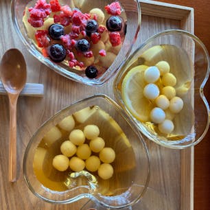 202601
長崎　島原
koiカフェゆうすい館

かんざらしを初めて食べました
小さな白玉に甘い蜜をかけたものだそうです
私は欲張って色々な味&紅茶のセットをいただきました

お庭を見ながらのんびり