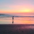 夕日のビーチ♪

#バリ島🇮🇩 #クタビーチ #自分が2人？！