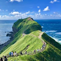 北海道 神威岬。
日本とは思えない大陸系の雄大な自然です😆
積丹のウニが美味しいですよね😊
