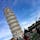 イタリア・ピサの斜塔と記念撮影する観光客