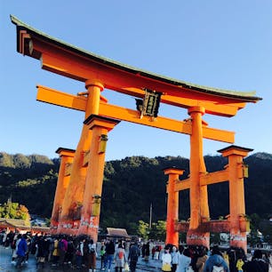 厳島神社 干潮時の鳥居！