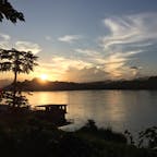 メコン川の夕日