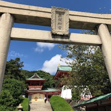 青空の赤間神宮☀️