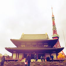 勝守を買いに数年ぶりに増上寺へ
東京タワーと寺院の組み合わせは、いつ見てもいい😊