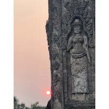 カンボジアの夕日